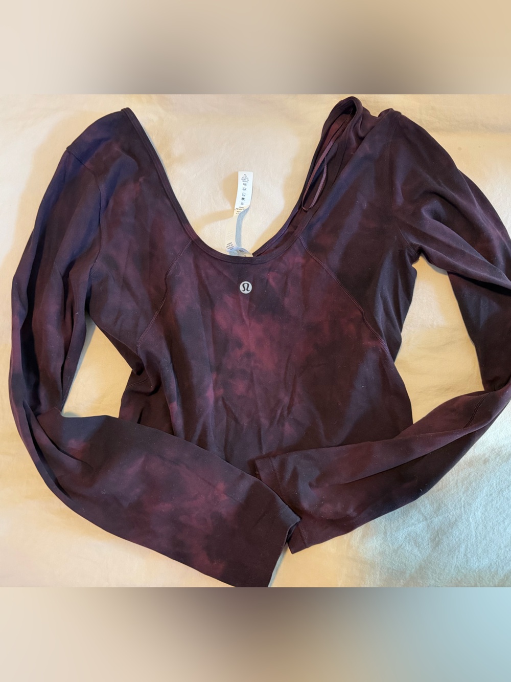 Lululemon Long Sleeve Athletic Top - Plum Tie-Dye